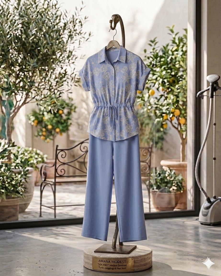 Ensemble d'Intérieur Bleu Pervenche